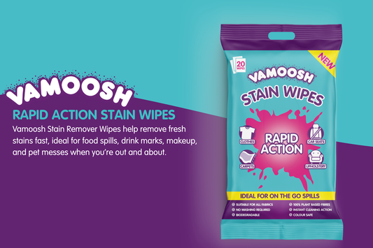 Quick Stain Removal on the Go With Vamoosh Stain Remover Wipes
